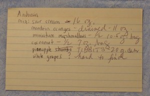 mom's ambrosia recipe